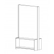 Free-standing Office Partition - Double Sided Open Shelves